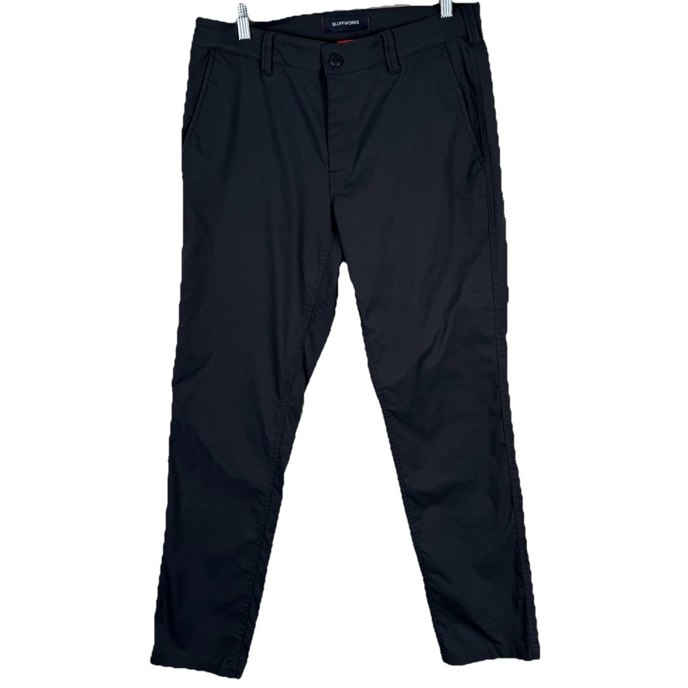 Bluffworks Ascender Chino Pants Mens 36x30 Gray Tailored Fit Travel Straight Leg